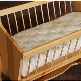 100% Eco-Wool and Organic Cotton Bassinet Mattress - No Chemical Flame Retardants