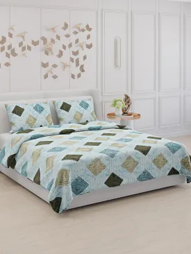 104 TC Cotton Double Bed Bedsheet with 2 Pillow Covers