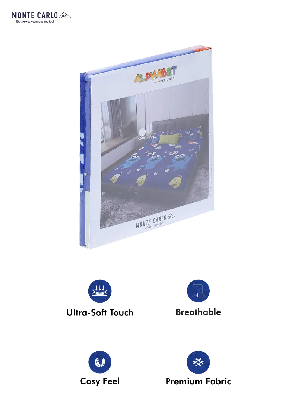 120 GSM  Polyester Double Bed Bedsheet with 2 Pillow Covers