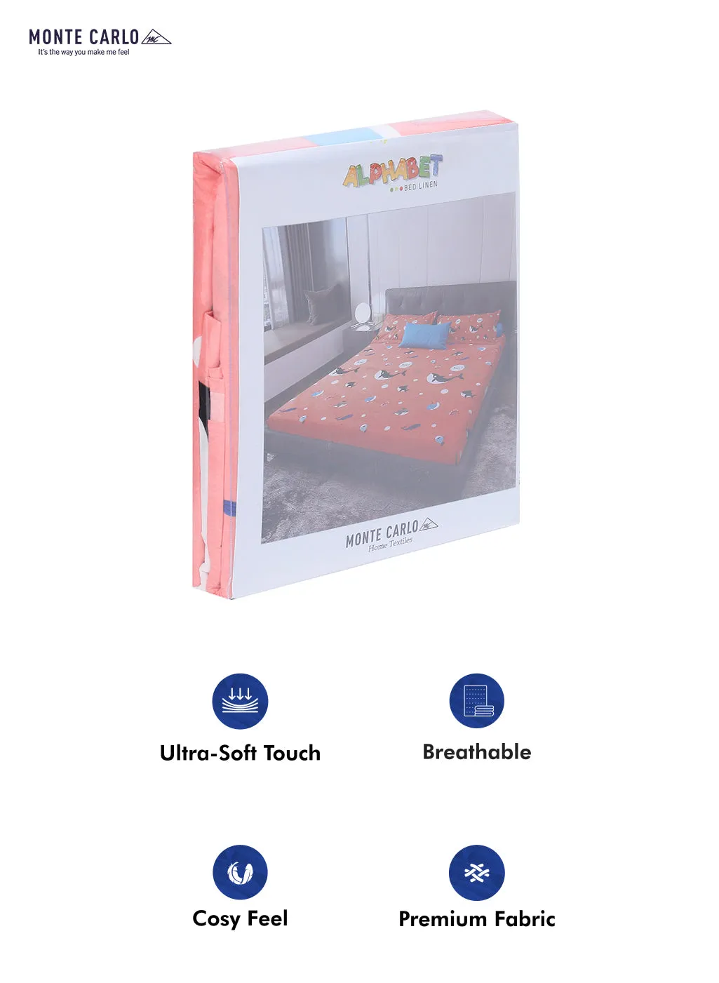 120 GSM  Polyester Double Bed Bedsheet with 2 Pillow Covers