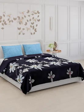 130 GSM Polyester Double Bed Bedsheet with 2 Pillow Covers