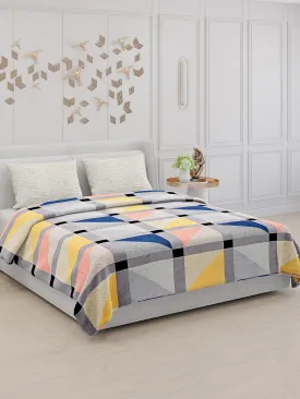 130 GSM Polyester Double Bed Bedsheet with 2 Pillow Covers