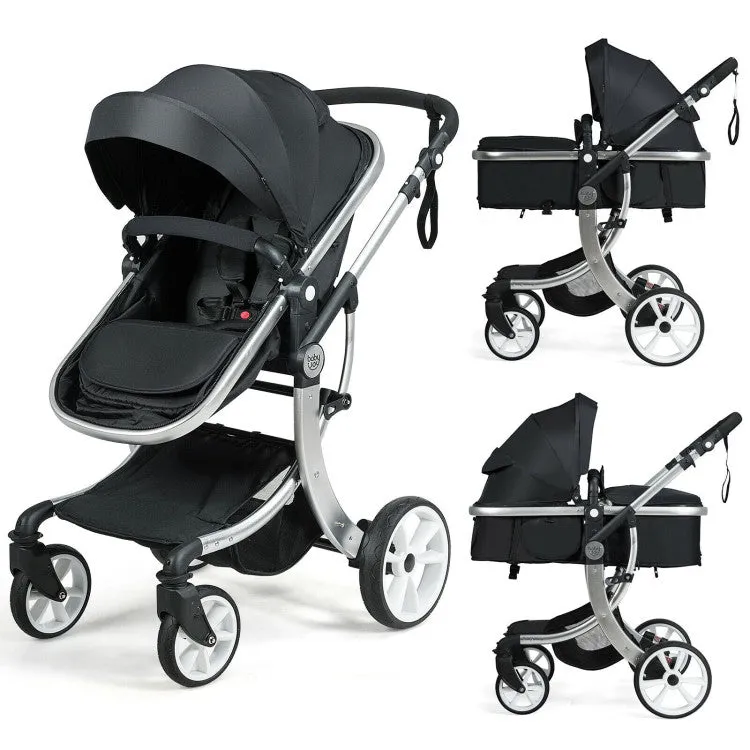 2-in-1 Foldable Stroller with Diaper Bag