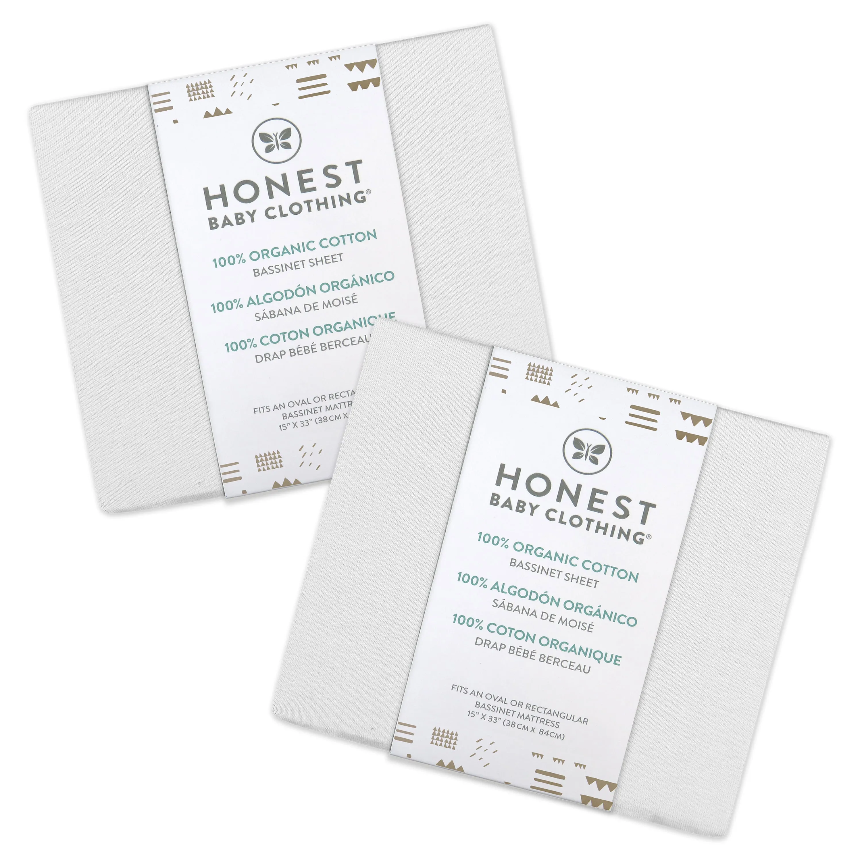 2-Pack Organic Cotton Bassinet Sheets