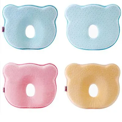 23cm*26cm*3cm yellow Memory foam baby head correction pillow,Anti-flat head pillow for 1-10 months baby AZ22274