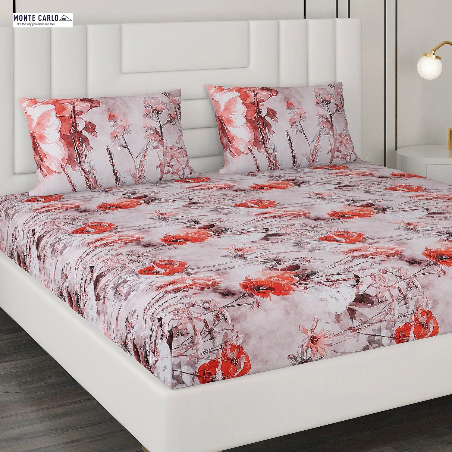 300 TC Cotton Double Bedsheet with 2 Pillow Covers