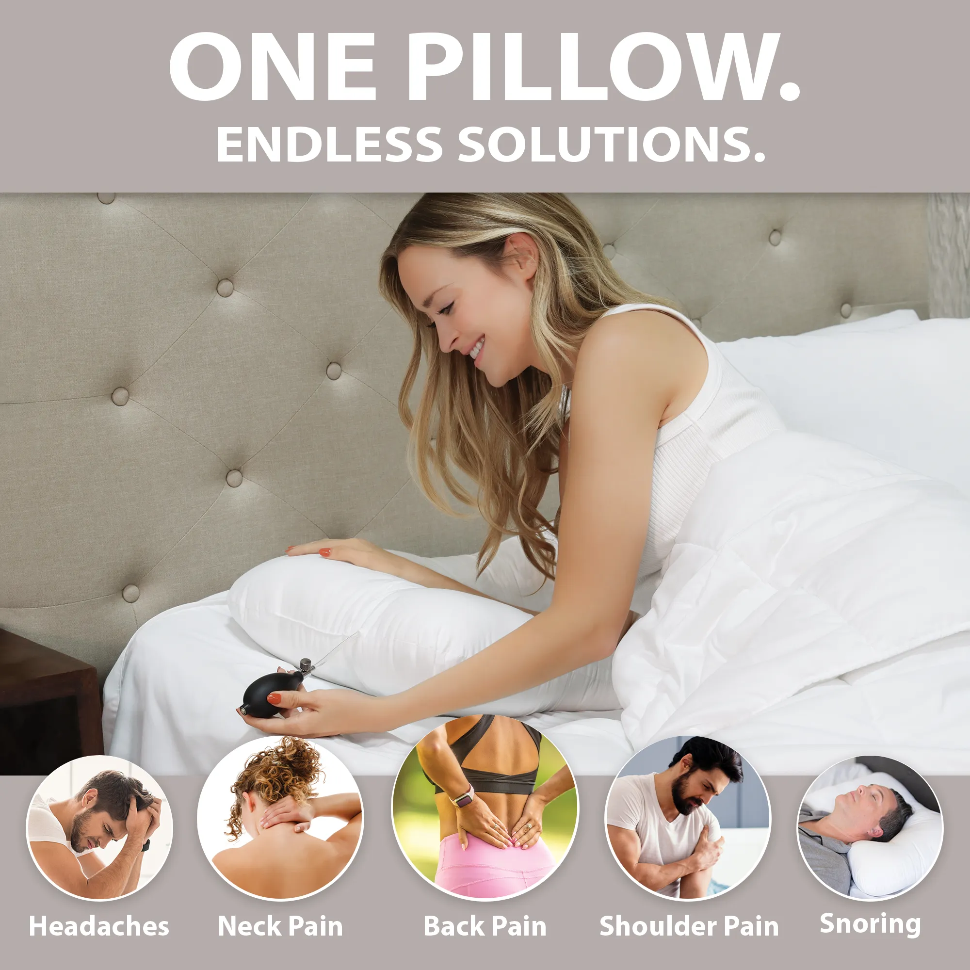 Air-Core Adjustable Tri-Core Pillow