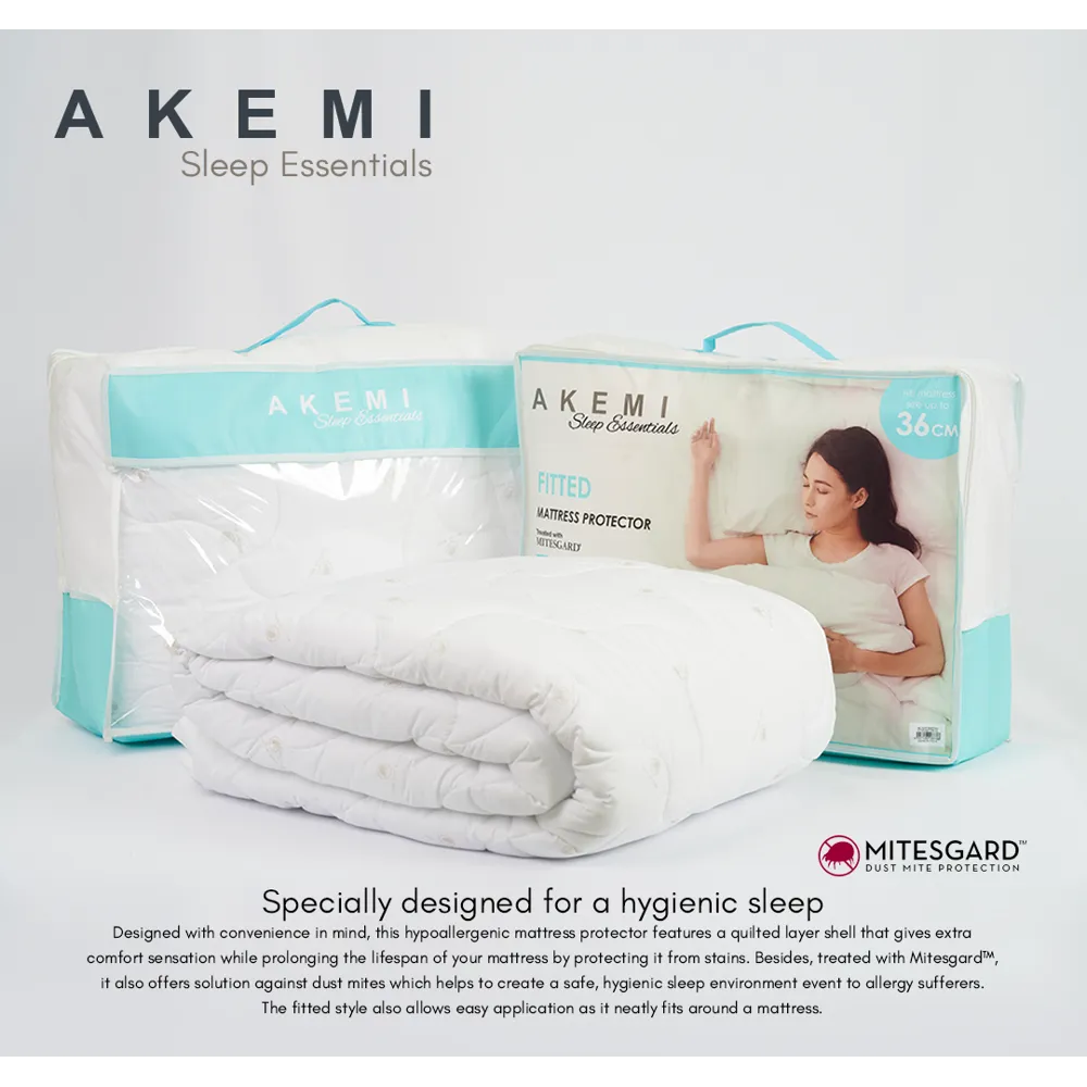 Akemi Sleep Essential Fitted Mattress Protector Queen