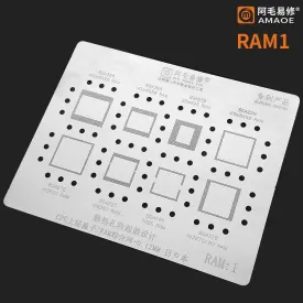 Amaoe BGA Reballing Stencil for universal CPU Cover RAM1 RAM2