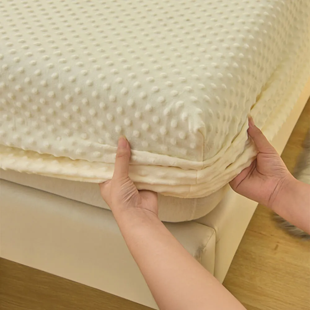 Anti-Static Cozy Massage Touch Fitted Sheet Mattress Cover