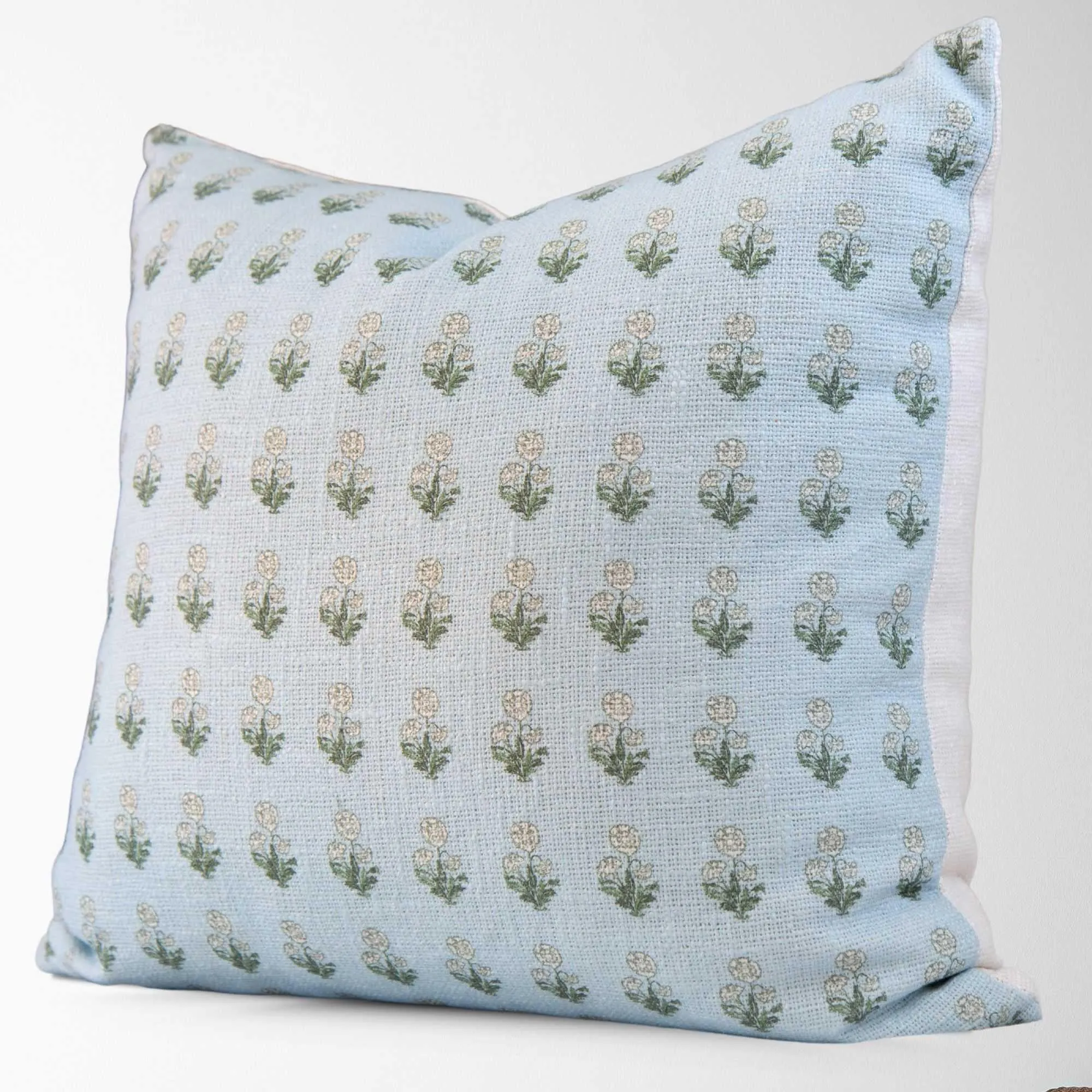 Arabella Light Blue Print Pillow