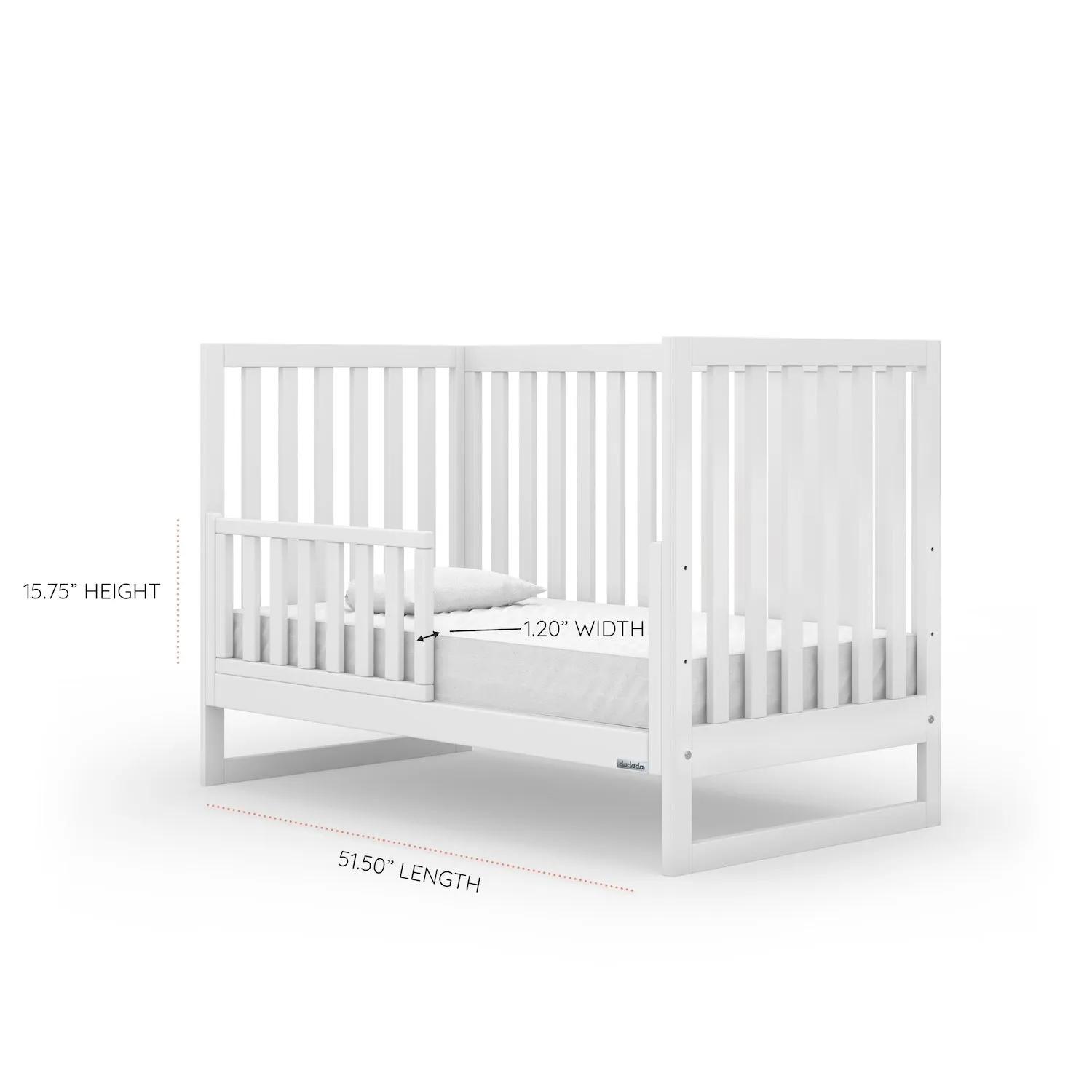 Austin 3-in-1 Convertible Crib - White