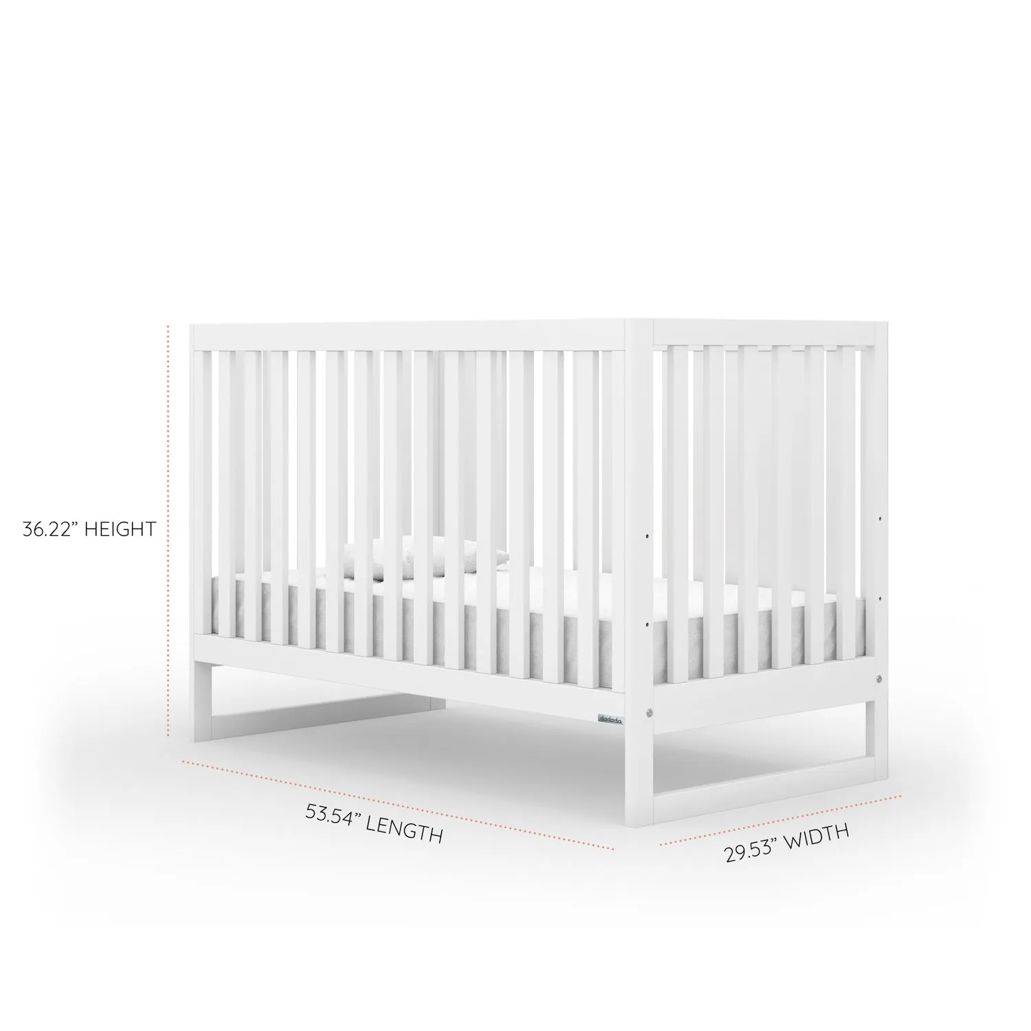 Austin 3-in-1 Convertible Crib - White