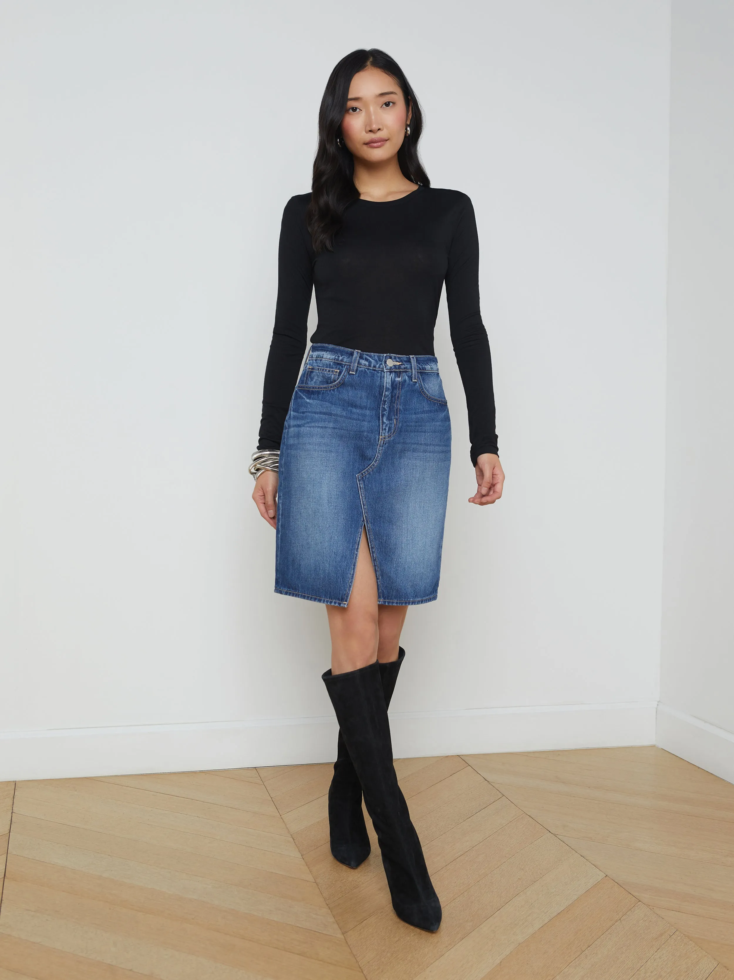 Ayla Cashmere Jersey Tee