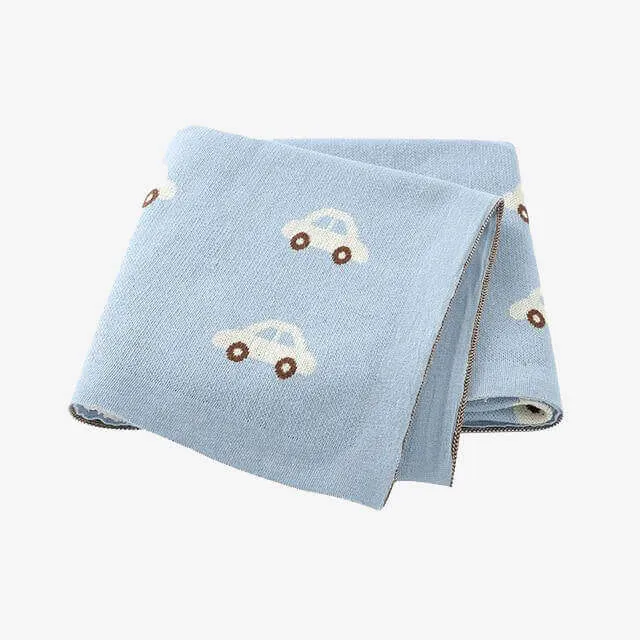 Baby Blankets Knitted Swaddle Stroller Bedding Wrap Cartoon