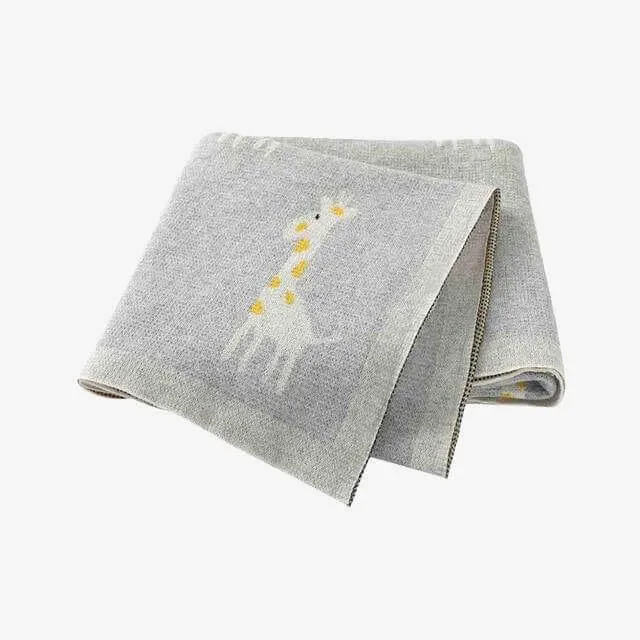 Baby Blankets Knitted Swaddle Stroller Bedding Wrap Cartoon