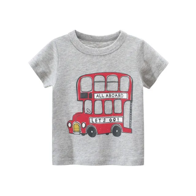 Boys T Shirt Kids Children Tops Cotton Clothing Short