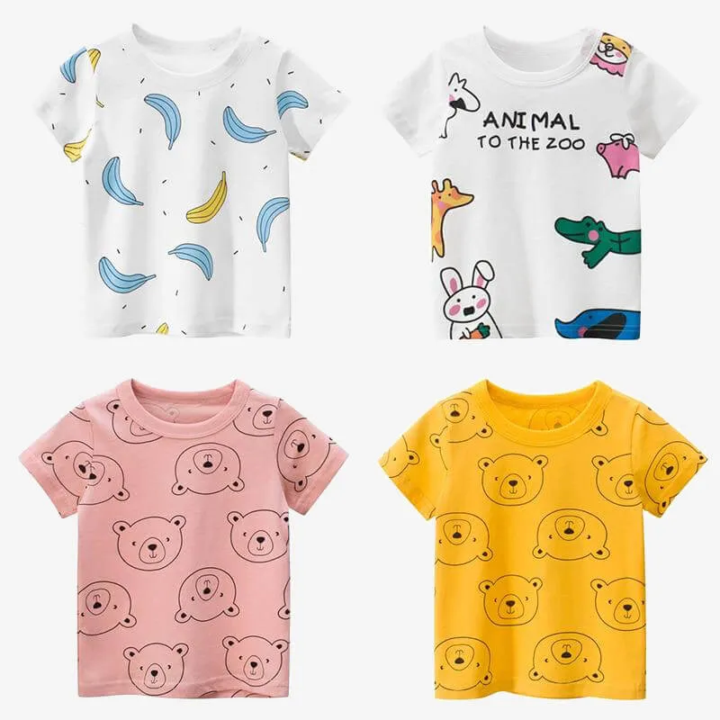 Cartoon Short Sleeve T-Shirts for Girls Clothes Shirt