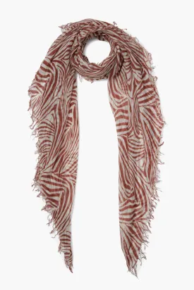 Cashmere and Silk Scarf Sequoia Zebra