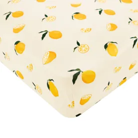 Crib Sheet in Lemon