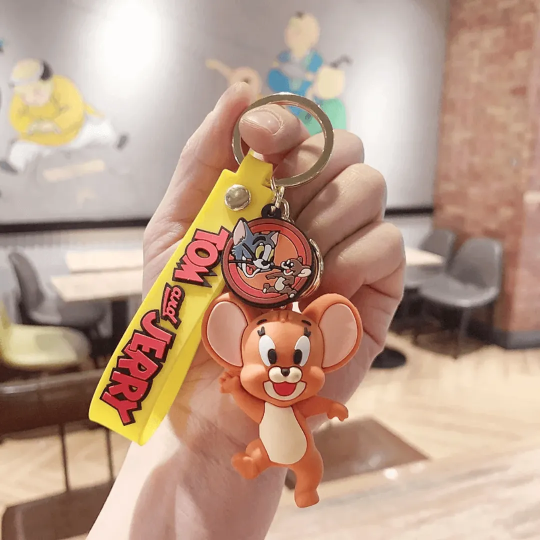 Cute 3D Tom And Jerry Keychains