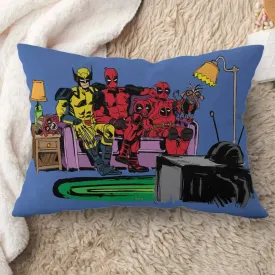 Deadpool And Wolverine Relishing Rectangle Pillow