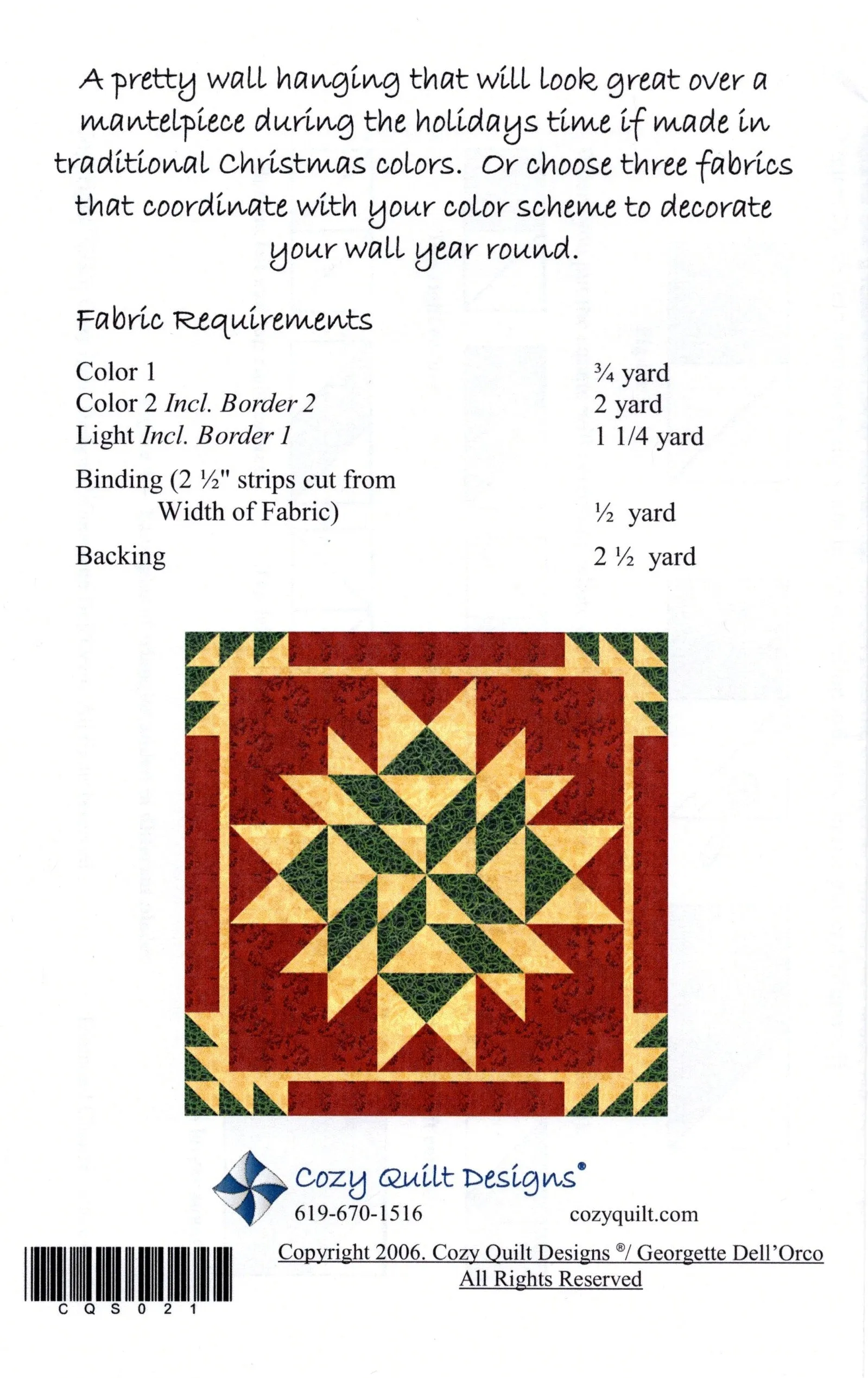 DIAMOND CLUSTER - Cozy Quilt Pattern