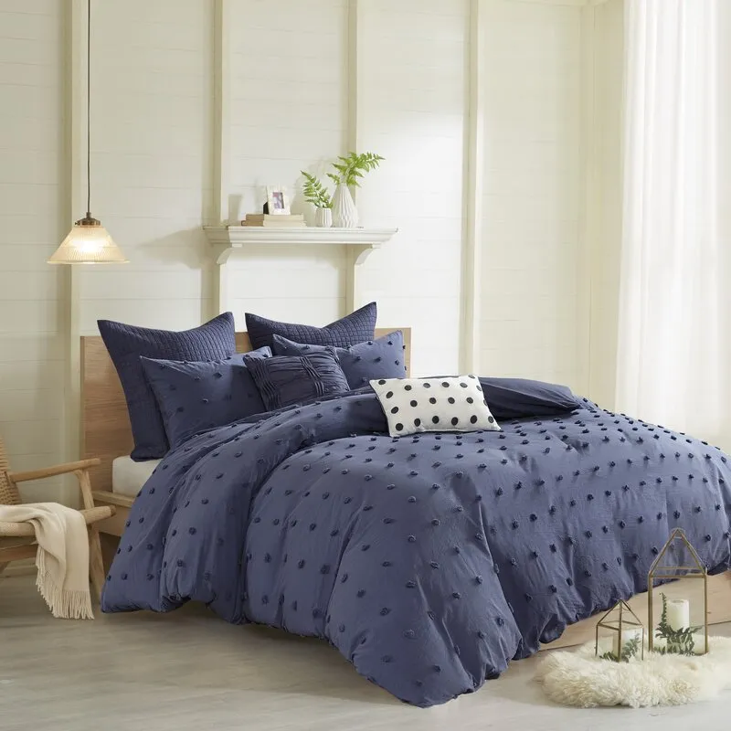 Djimo Cotton Chenille Dot Percale Comforter Set