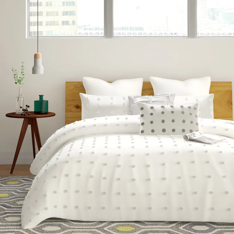 Djimo Cotton Chenille Dot Percale Comforter Set