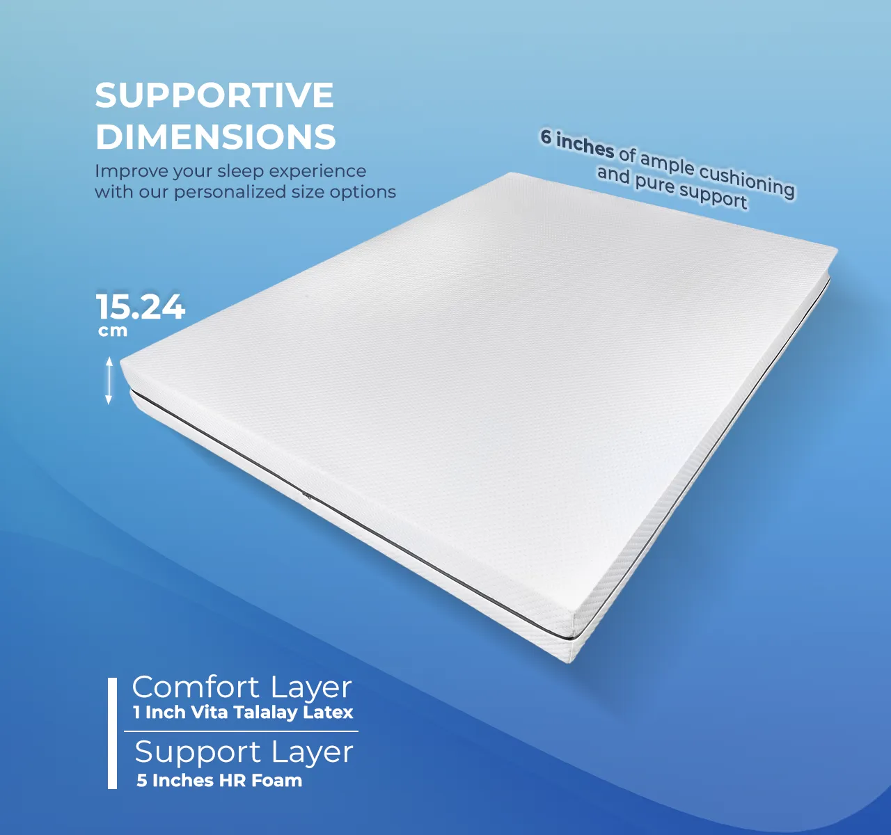 Dormio 2.5cm Latex Mattress (6 inch)