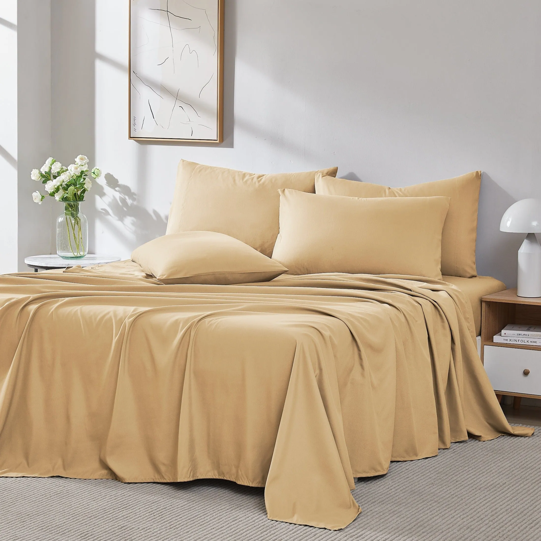 Everyday Essentials 6-Piece Sheet Set in Neutrals