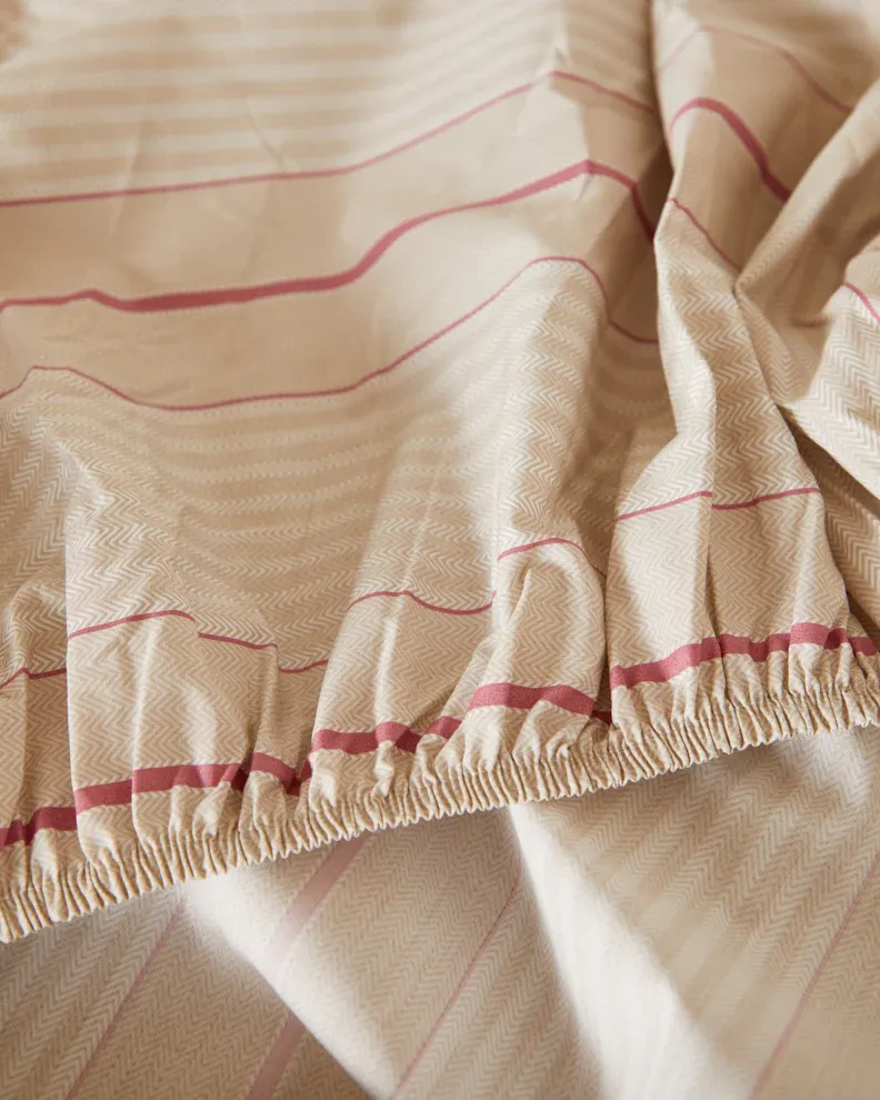 Foxford Herringbone Fitted Sheet