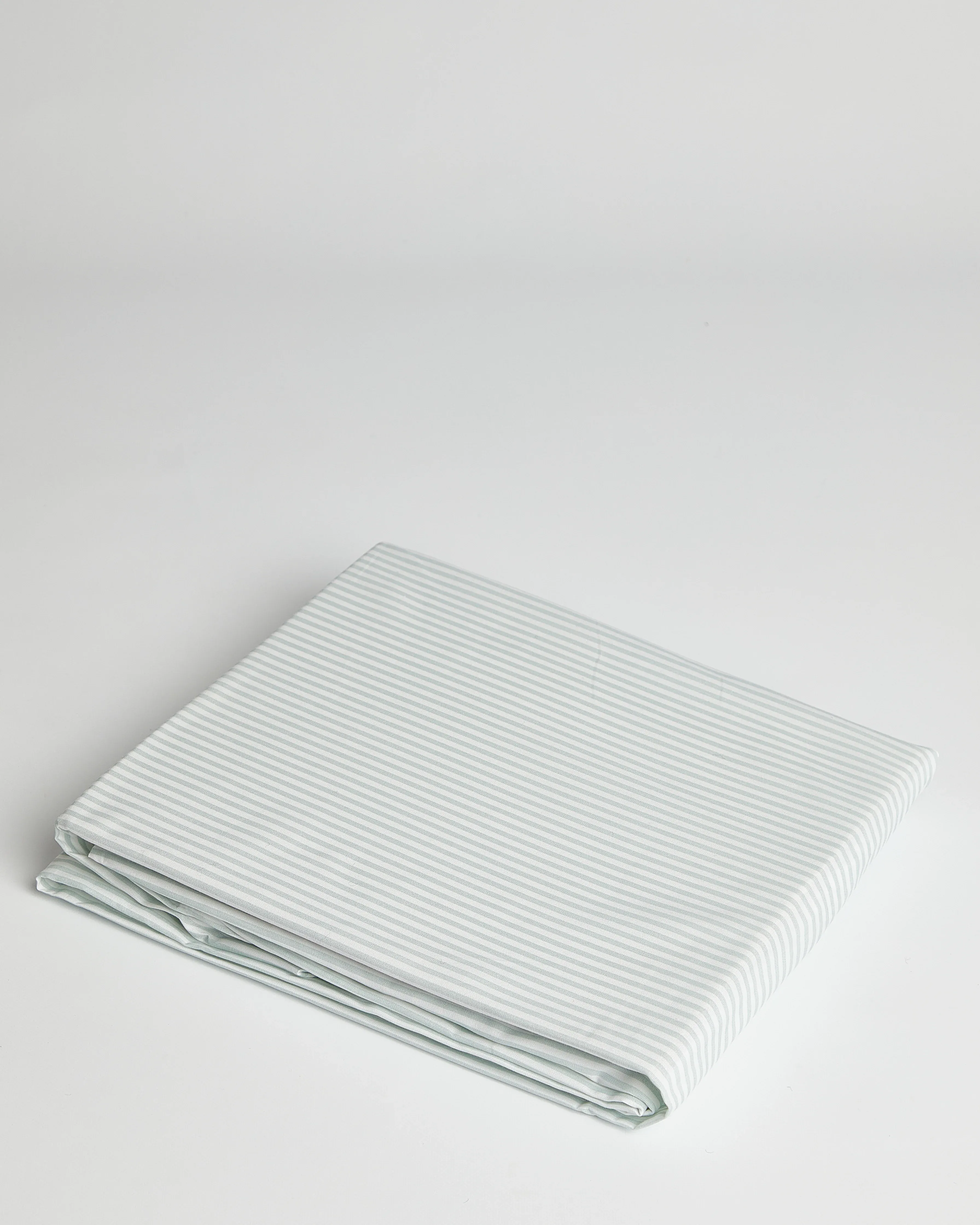 Foxford Pearl Green Ticking Fitted Sheet