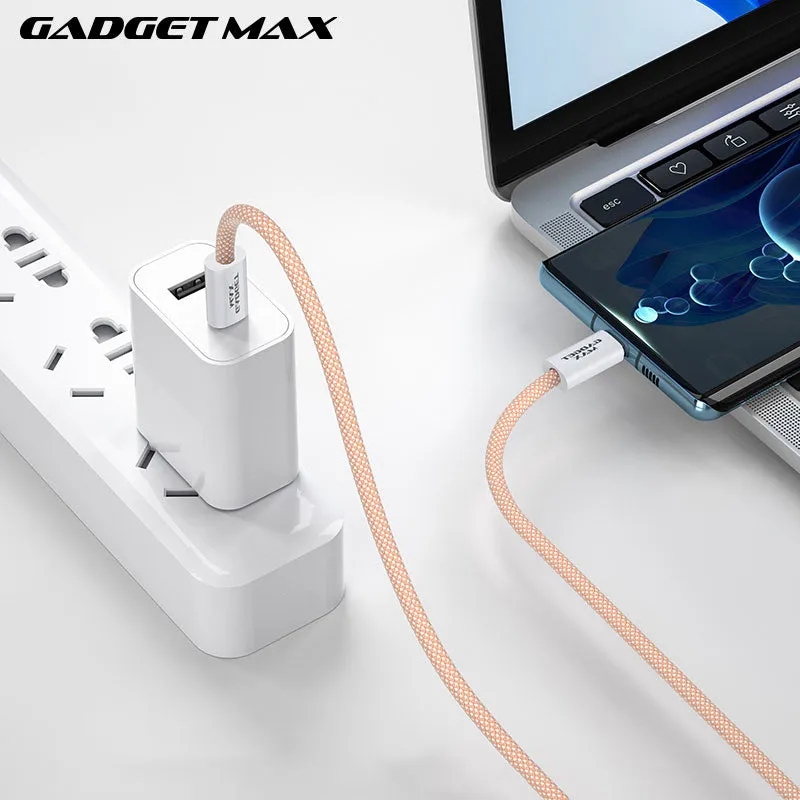 GADGET MAX GX15 FAST CHARGING TYPE-C TO TYPE-C CHARGING DATA CABLE PD(60W) (1.2M) - PURPLE