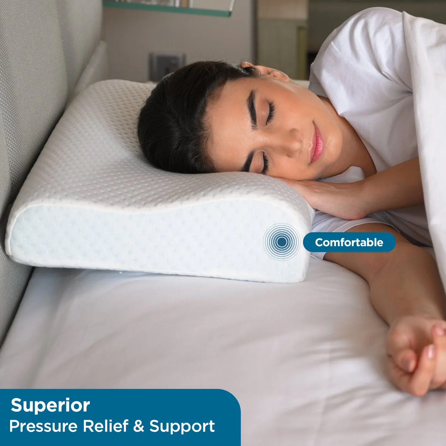 Gel Infused Memory Foam Pillow for Cervical Pain