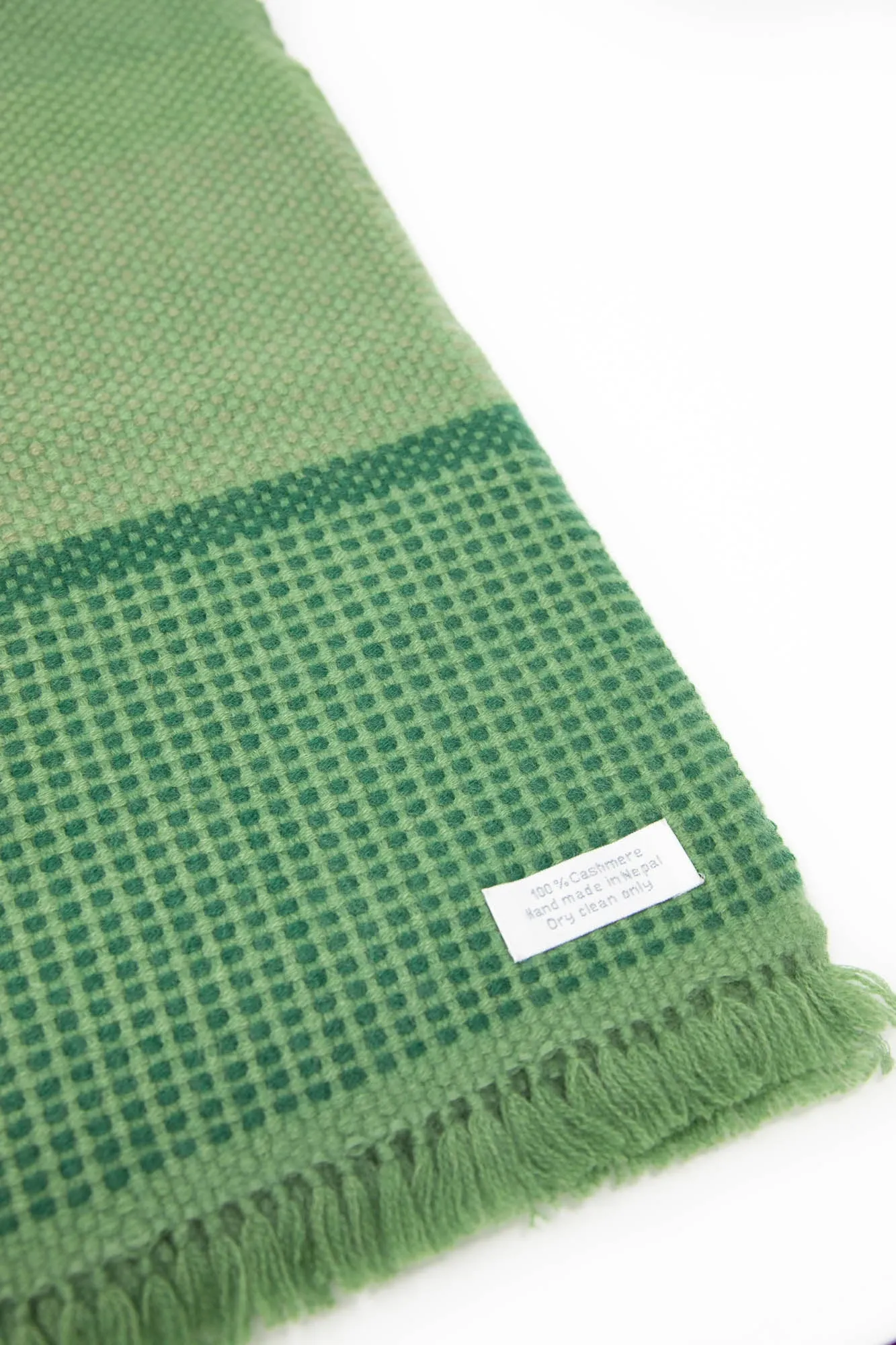 Green Cashmere Handloom Muffler