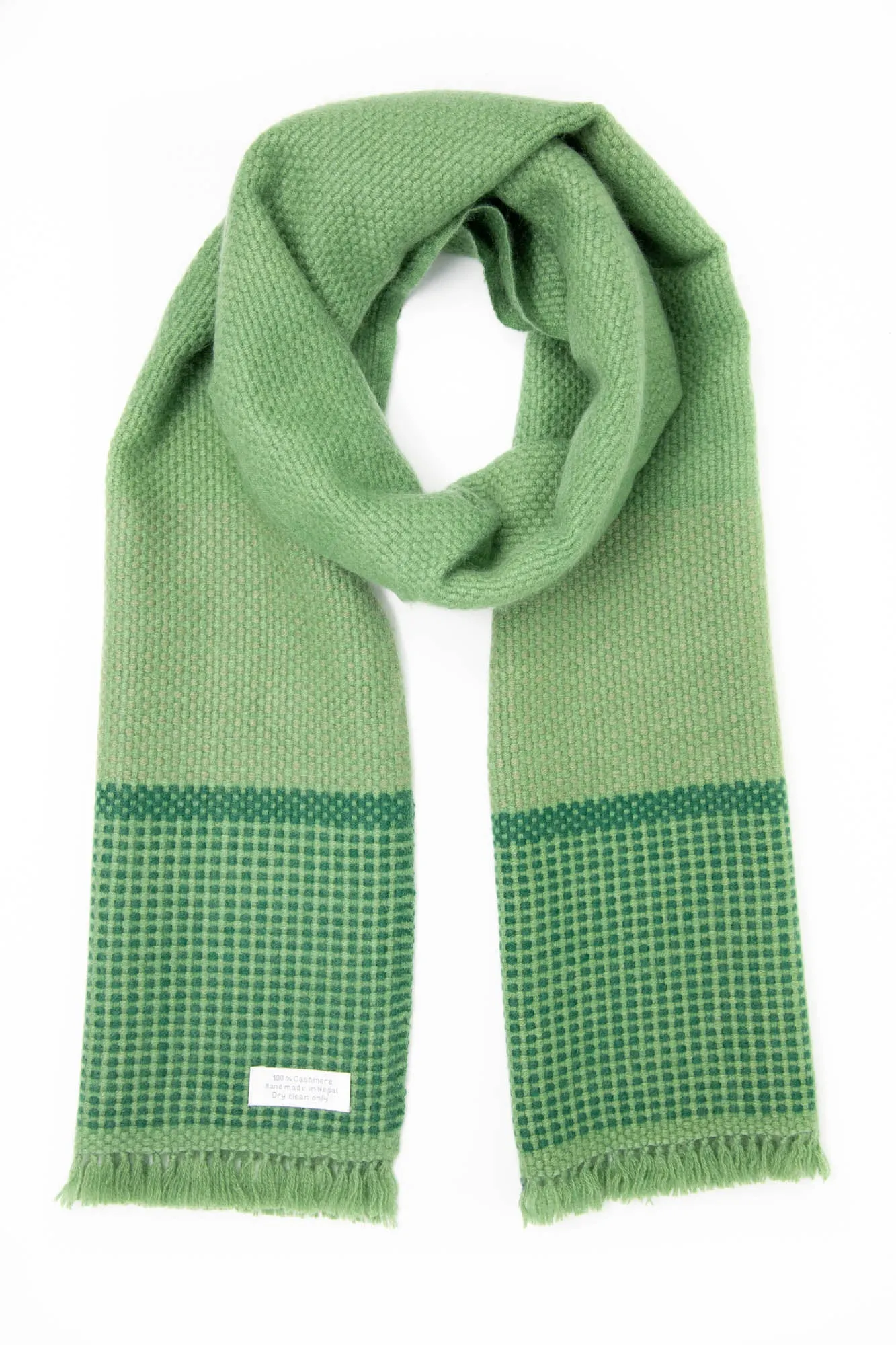 Green Cashmere Handloom Muffler