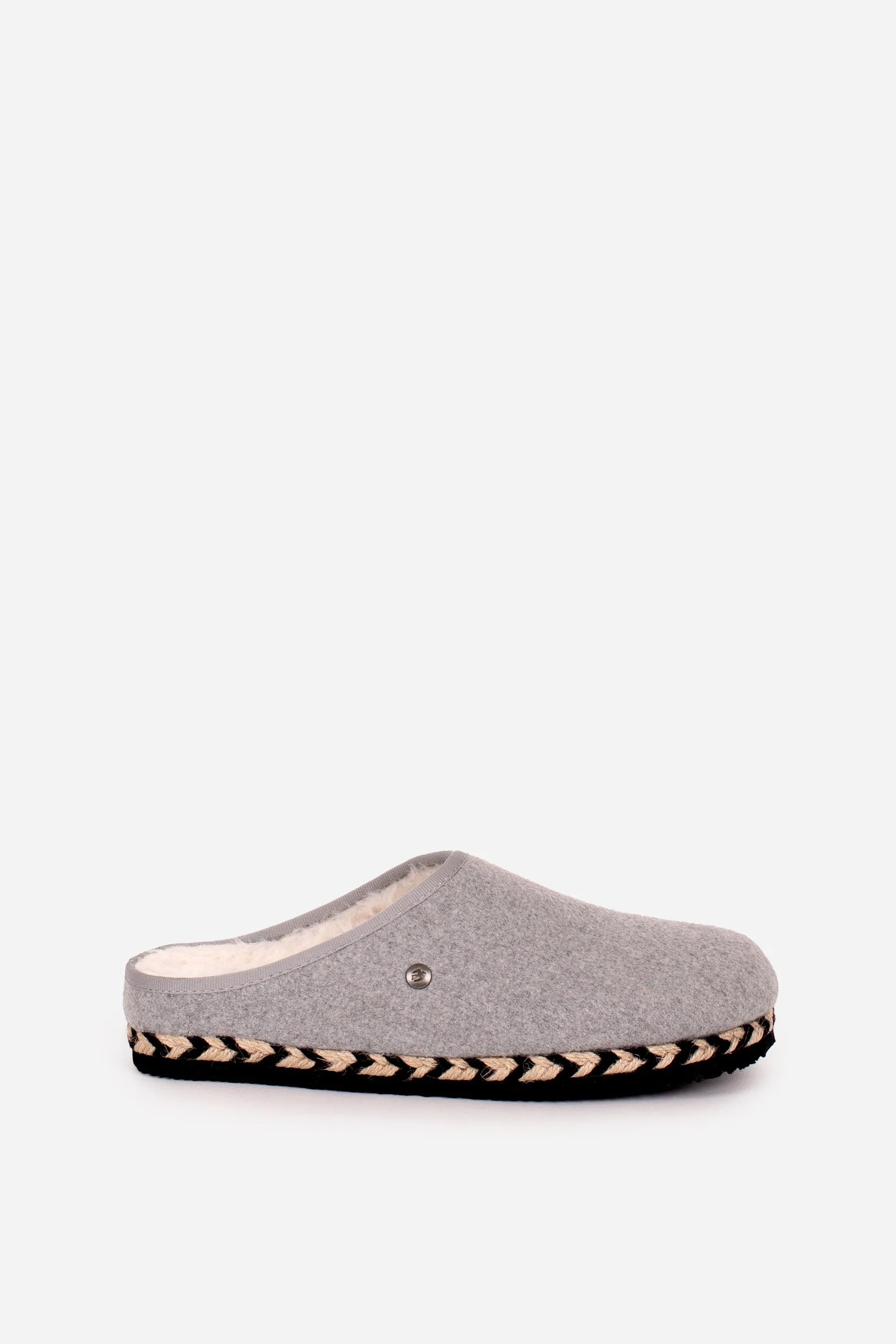 Grey Felt Slip On Slipper