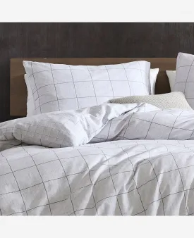 Holden Grid Grey King Comforter-Sham Set