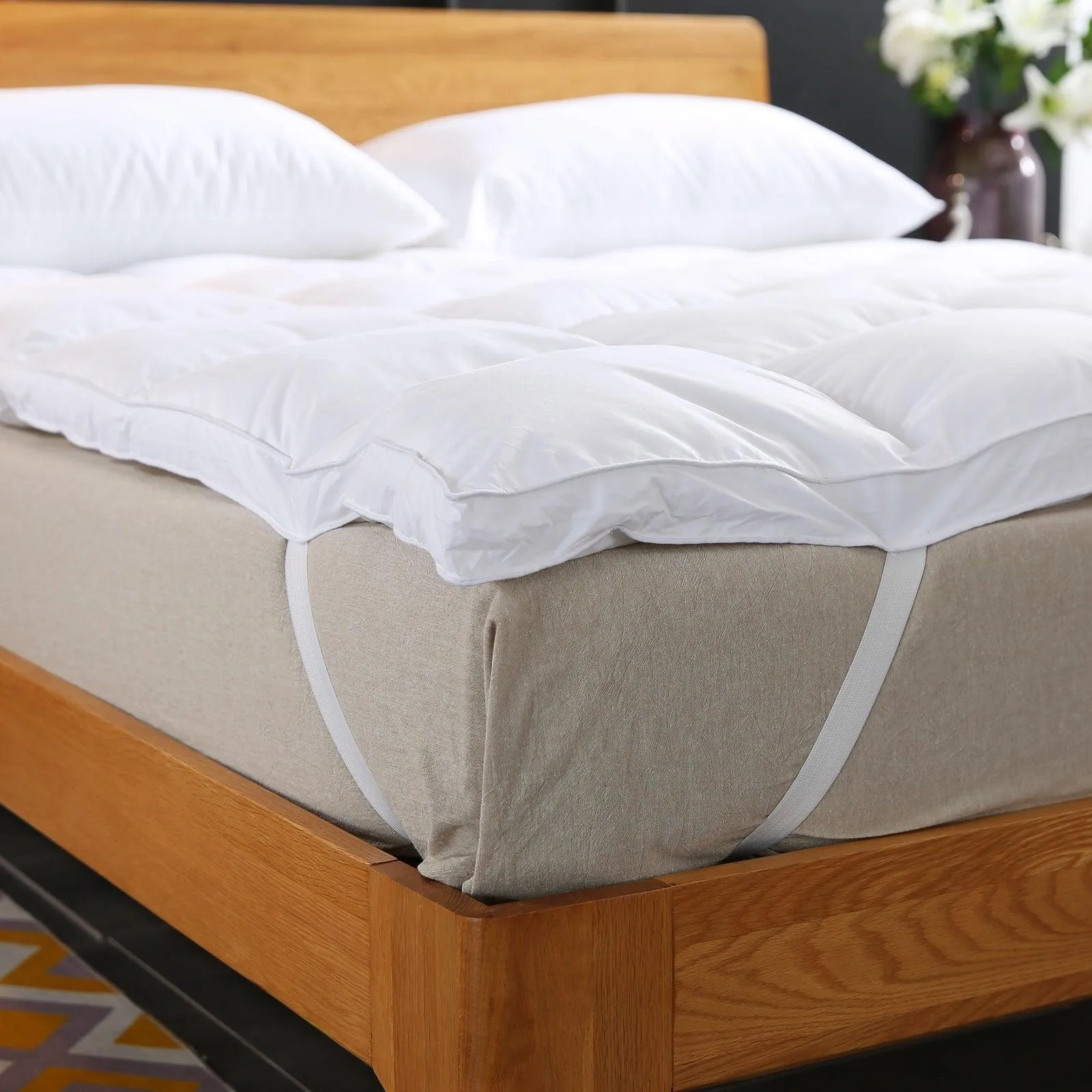 iSleep Mattress Topper 100% Cotton Cover