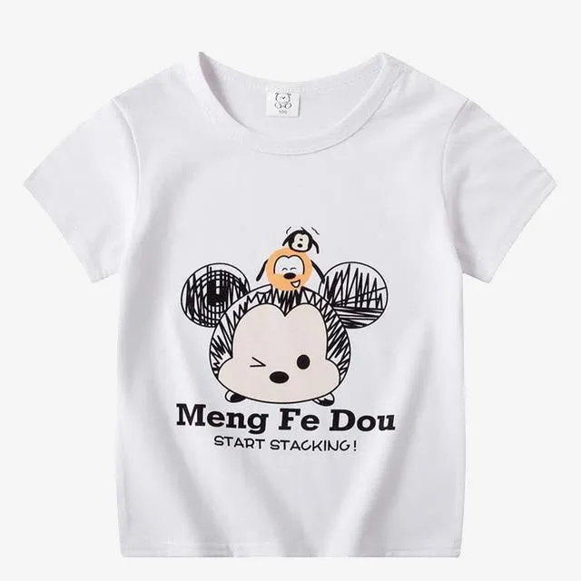 Kids Boys Girls T-Shirts Clothes Cotton Toddler Tops