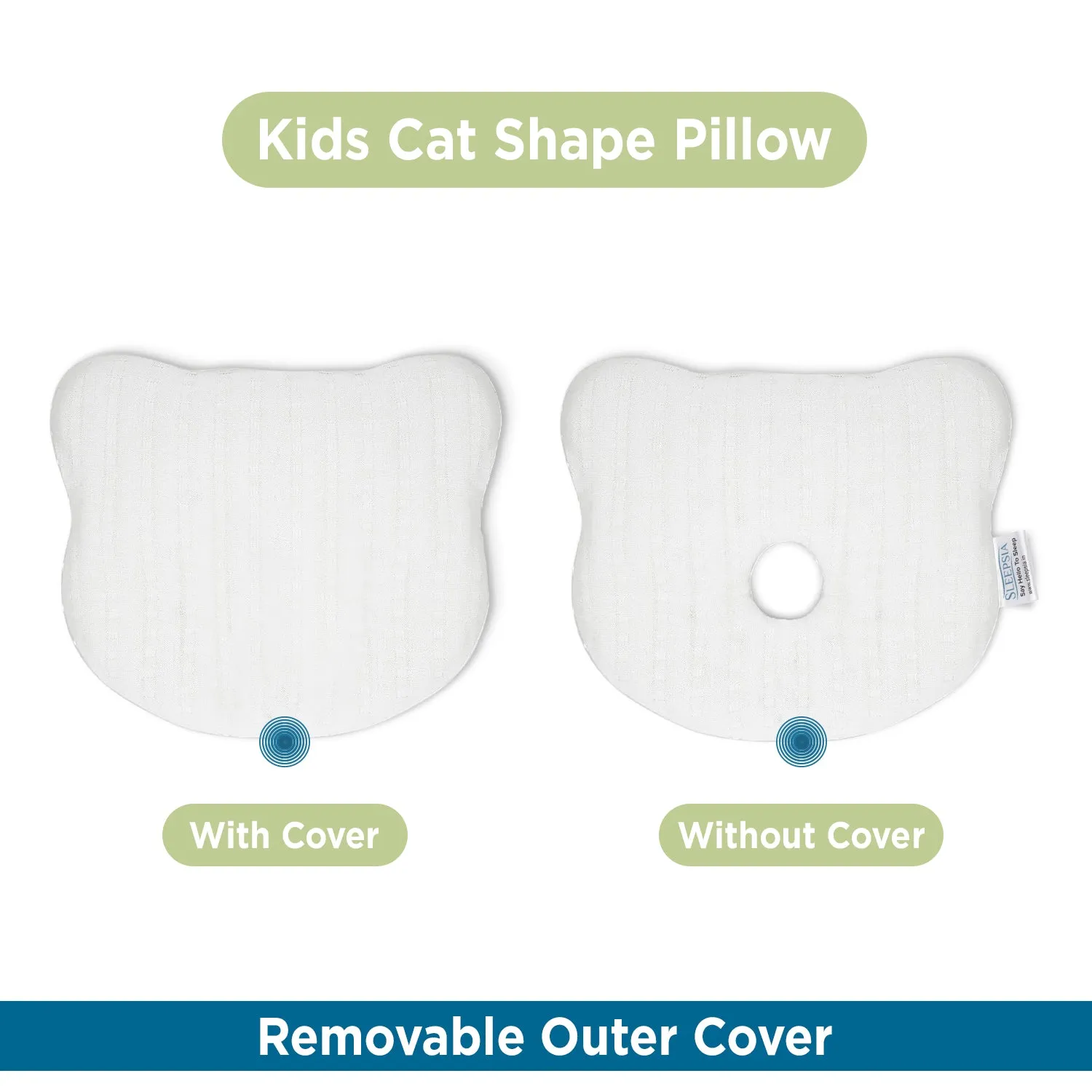 Kid's Cat Shape Memory Foam Pillow