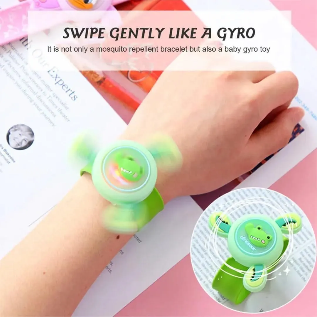 LED Light Kids Spinning Toy Slap Band Cartoon Bracelet