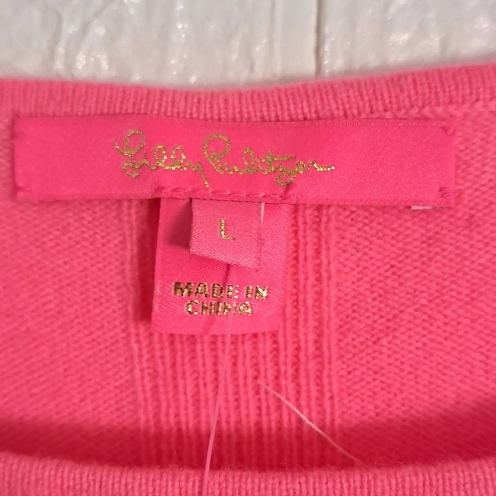 Lilly Pulitzer Fairley Cashmere Sweater Coral Sands LG