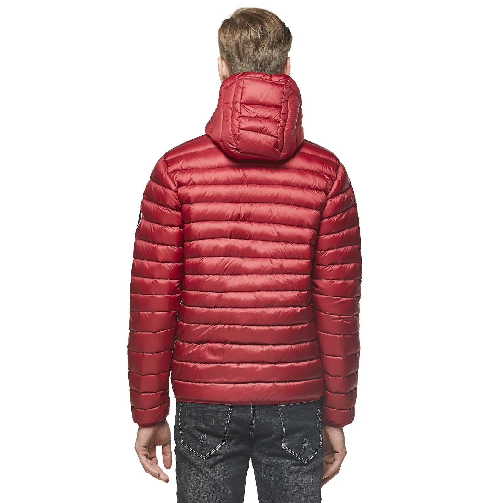 Men's Goose Down Puff Jacket Glacier  - Burgundy RED size S M L XL