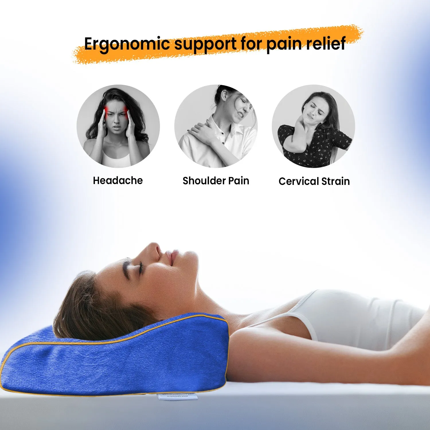 Orthopedic Memory Foam Cervical Butterfly Pillow for Neck & Shoulder Pain