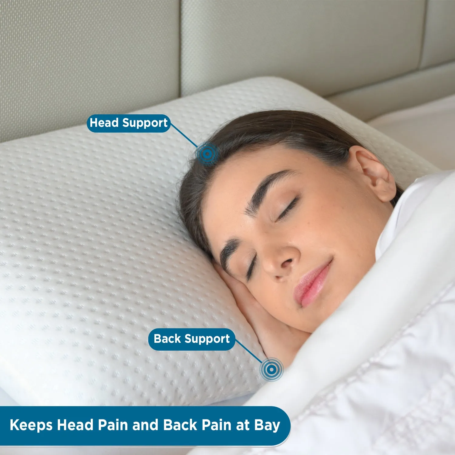 Orthopedic Memory Foam Pillow for Neck & Shoulder Pain