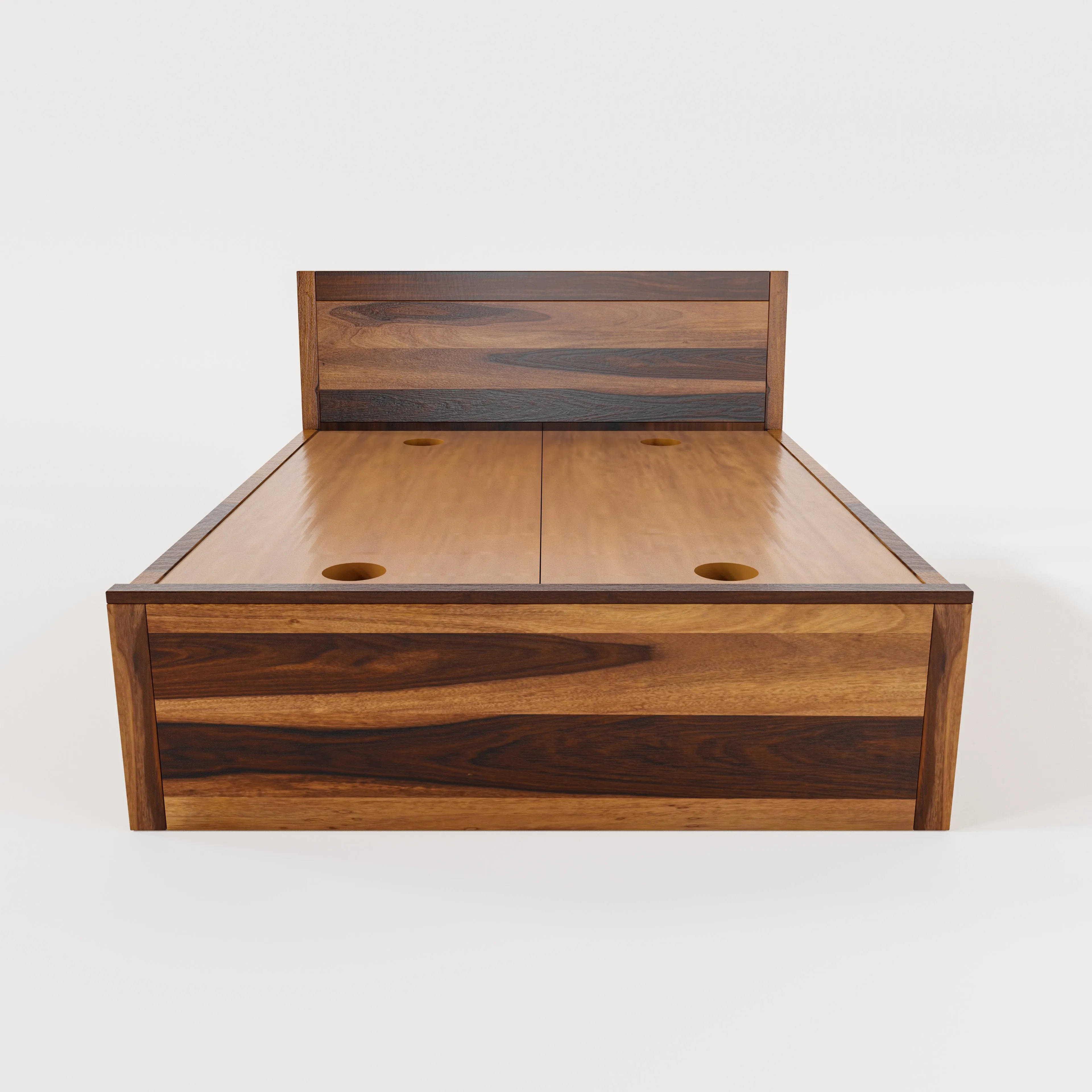 Oyashe Sheesham Wood Bed - With Storage