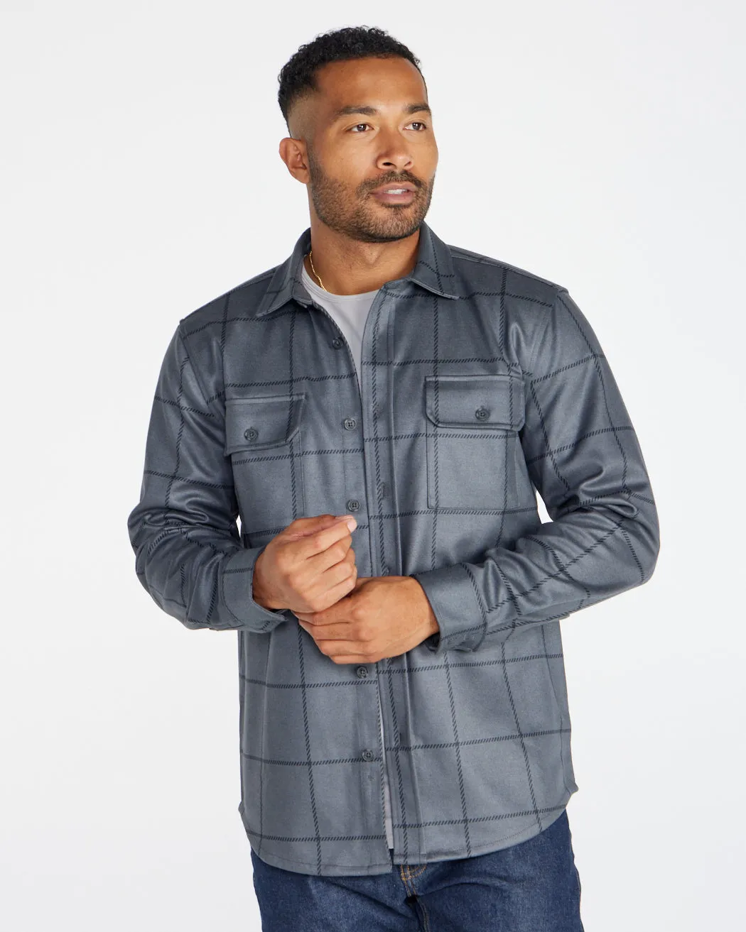 Plaid Coastal Overshirt <!-- Size S -->