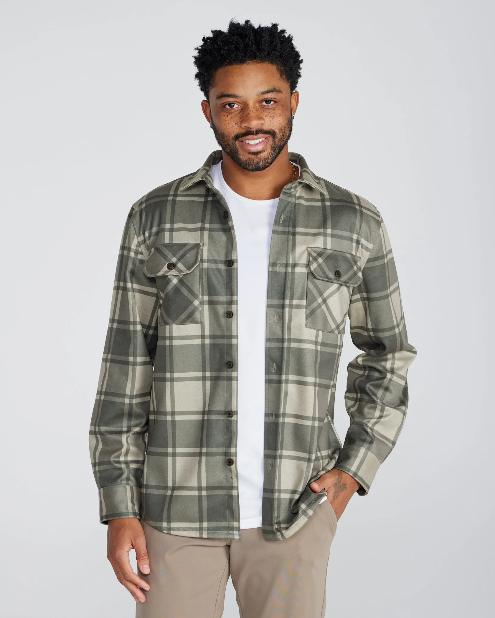 Plaid Coastal Overshirt <!-- Size S -->